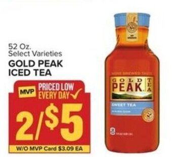 Food Lion 52 Oz. Select Varieties GOLD PEAK ICED TEA offer