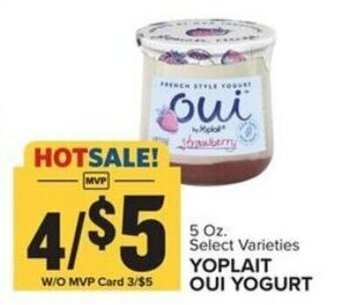 Food Lion 5 Oz. Select Varieties YOPLAIT OUI YOGURT offer