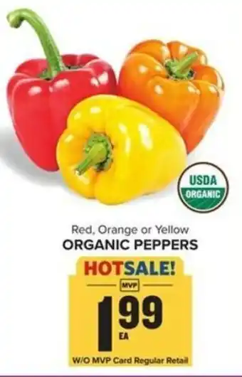 Food Lion Red, Orange or Yellow ORGANIC PEPPERS offer