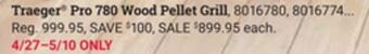 Ace Hardware Traeger® pro 780 wood pellet grill offer