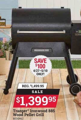 Ace Hardware Traeger® ironwood 885 wood pellet grill offer