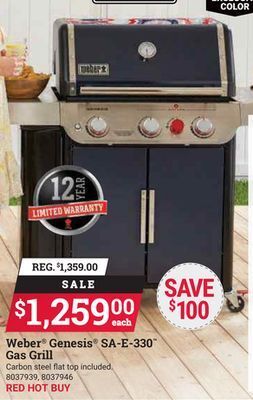 Ace Hardware Weber® genesis® sa-e-330™ gas grill offer