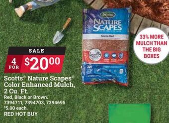 Ace Hardware Scotts® nature scapes® color enhanced mulch, 2 cu. ft. offer