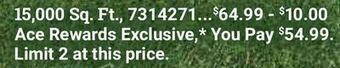 Ace Hardware Scotts turf builder lawn food offer