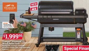 Ace Hardware Traeger® ironwood xl wood pellet grill offer