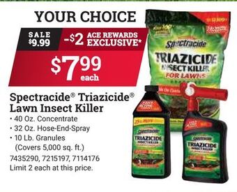 Ace Hardware Spectracide® triazicide® lawn insect killer offer