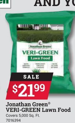 Ace Hardware Jonathan green® veri-green lawn food offer