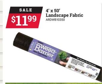 Ace Hardware 4' x 50' landscape fabric offer