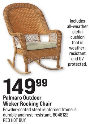 Ace Hardware Palmaro outdoor wicker rocking chair offer