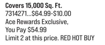 Ace Hardware Scotts 5m turf builder lawn food offer