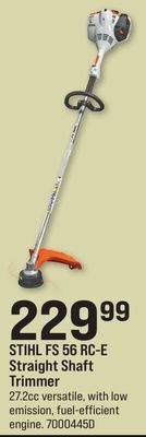 Ace Hardware Stihl fs 56 rc-e straight shaft trimmer offer