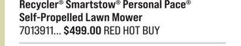 Ace Hardware Toro recycler® smartstow® personal pace® self-propelled lawn mower offer