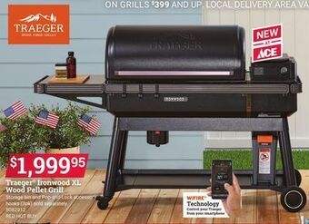 Ace Hardware Traeger® ironwood xl wood pellet grill offer