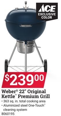 Ace Hardware Weber® 22 original kettle™ premium grill offer
