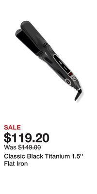 Ulta Beauty Classic black titanium 1.5'' flat iron offer