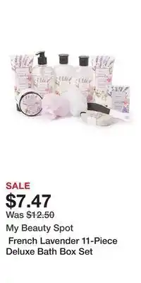 Big Lots French lavender 11-piece deluxe bath box set offer