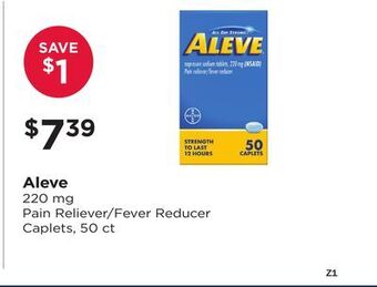 Good Neighbor Pharmacy Aleve 220 mg pain reliever/fever reducer caplets offer
