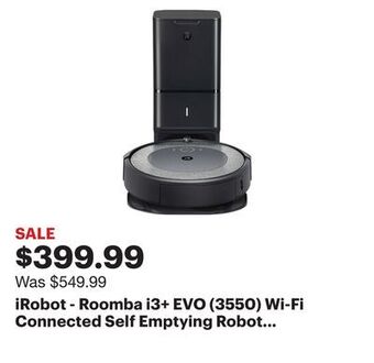 Best Buy Irobot - roomba i3+ evo (3550) wi-fi connected self emptying robot vacuum - neutral offer