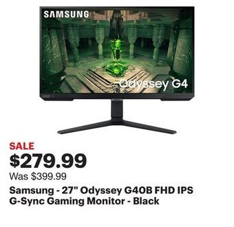 Best Buy Samsung - 27 odyssey g40b fhd ips g-sync gaming monitor - black offer