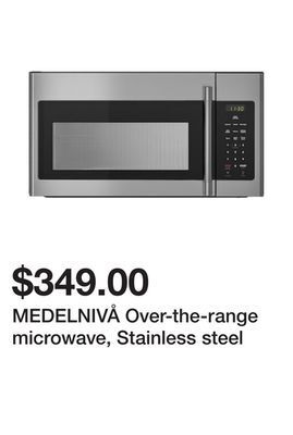 Ikea Medelnivå over-the-range microwave, stainless steel offer