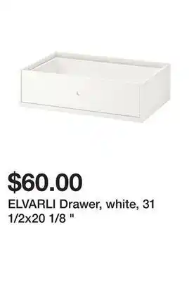 Ikea Elvarli drawer, white, 31 1/2x20 1/8 offer