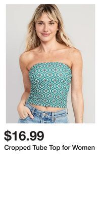 Old Navy Cropped tube top for women offer