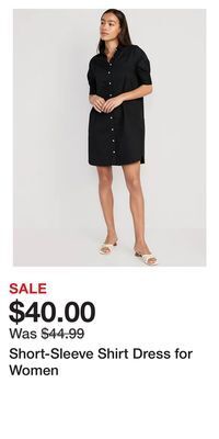 Old Navy Short-sleeve shirt dress for women offer