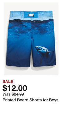 Old Navy Printed board shorts for boys offer