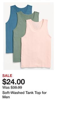 Old Navy Soft-washed tank top for men offer