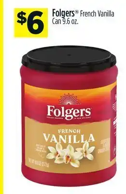 Dollar General Folgers® french vanilla can offer
