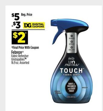 Dollar General Febreze® fabric refresher offer