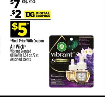 Dollar General Air wick® vibrant scented oil refills offer