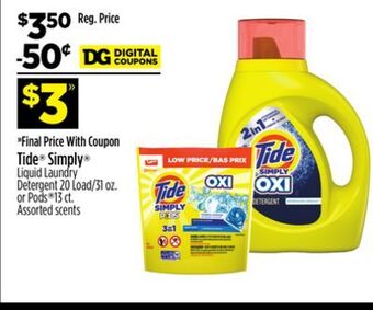 Dollar General Tide® simply® offer
