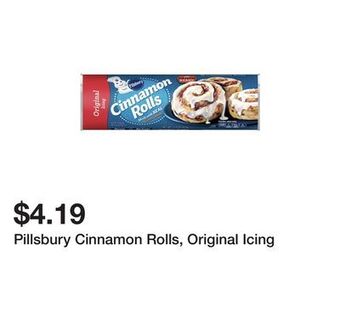 Wegmans Pillsbury cinnamon rolls, original icing offer