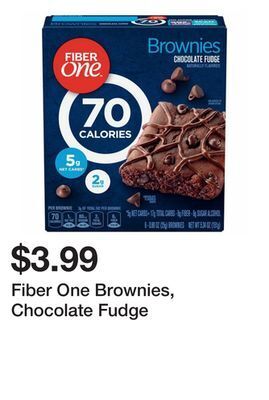 Wegmans Fiber one brownies, chocolate fudge offer