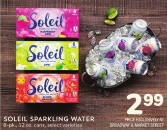 Albertsons SOLEIL SPARKLING WATER 8-pk., 12 oz. cans, select varieties. offer