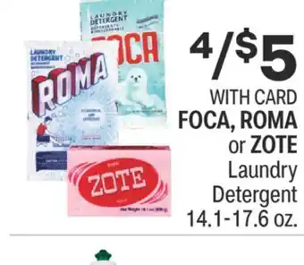 CVS Foca, roma or zote laundry detergent 14.1-17.6 oz. offer