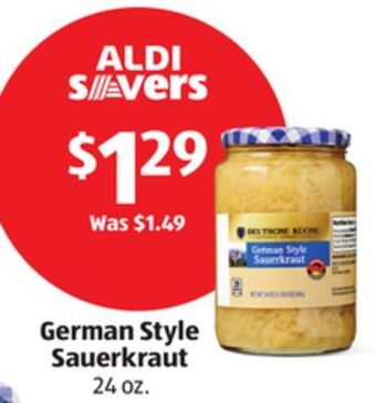 Aldi German style sauerkraut offer