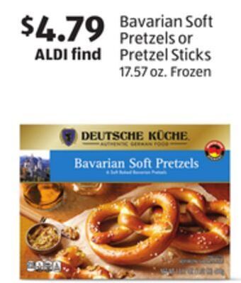 Aldi Bavarian soft pretzels or pretzel sticks offer