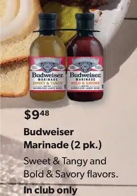 Sam's Club Budweiser marinade (2 pk.) offer