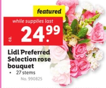 Lidl Lidl preferred selection rose bouquet offer