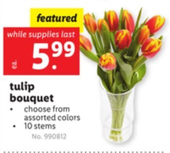 Lidl Tulip bouquet offer