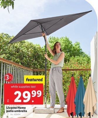 Lidl Livarno home patio umbrella offer