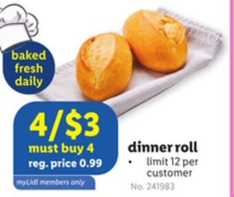 Lidl Dinner roll offer