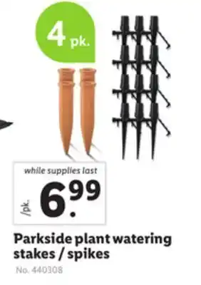 Lidl Parkside plant watering stakes/spikes offer