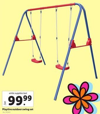 Lidl Playtive outdoor swing set offer