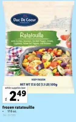 Lidl Frozen ratatouille offer