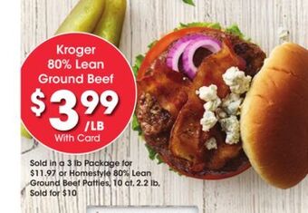 Kroger Kroger 80% lean ground beef offer