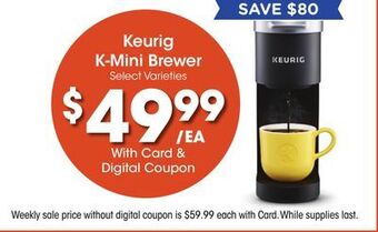 Kroger Keurig k-mini brewer offer