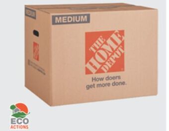 The Home Depot Medium moving box with handles offer